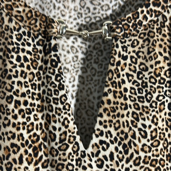 WHBM Leopard Print Sleeveless Top - Picture 3 of 5